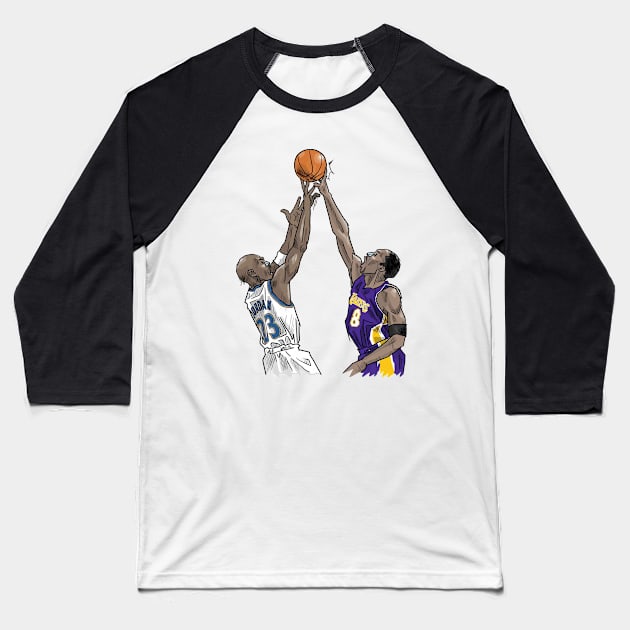 BASKETBALLART - THE ONE BASKETBALL Baseball T-Shirt by JORDAN-ART23